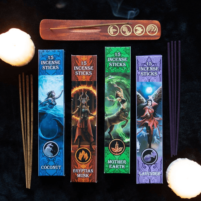 Collection de bâtonnets d'encens Elemental par Anne Stokes