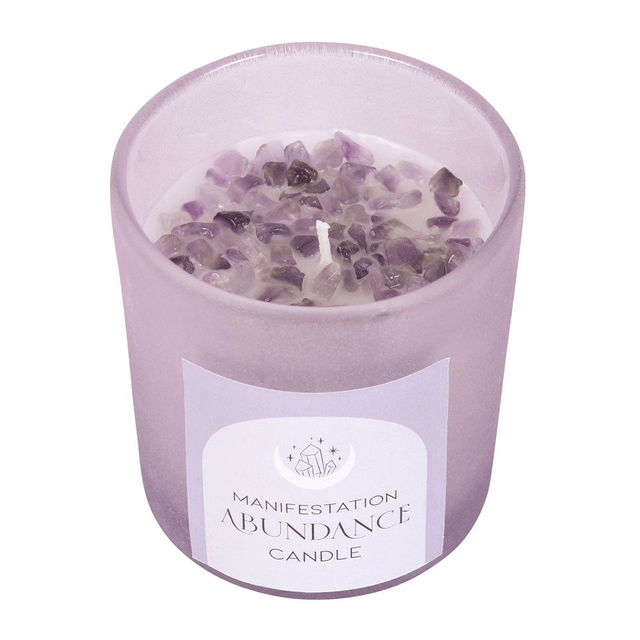 Bougie en cristal à la lavande française Abondance
