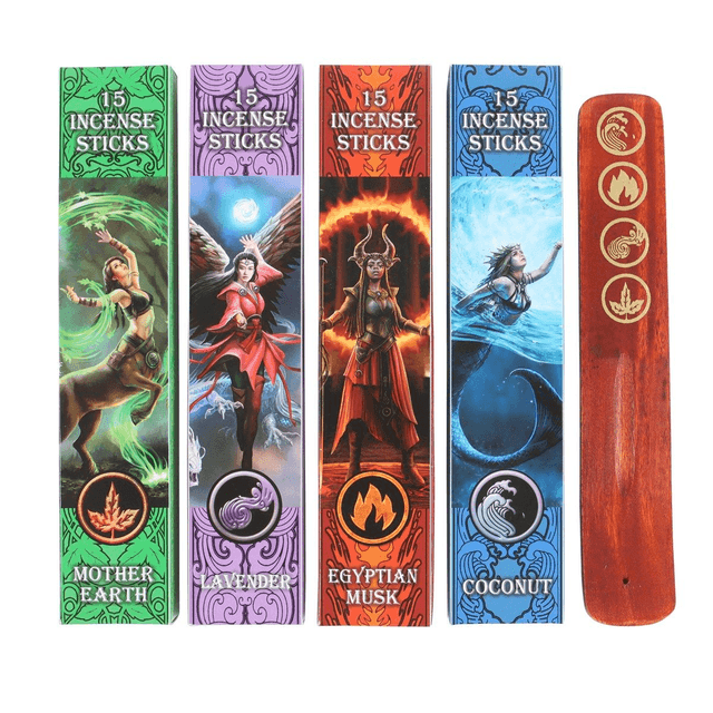 Collection de bâtonnets d'encens Elemental par Anne Stokes