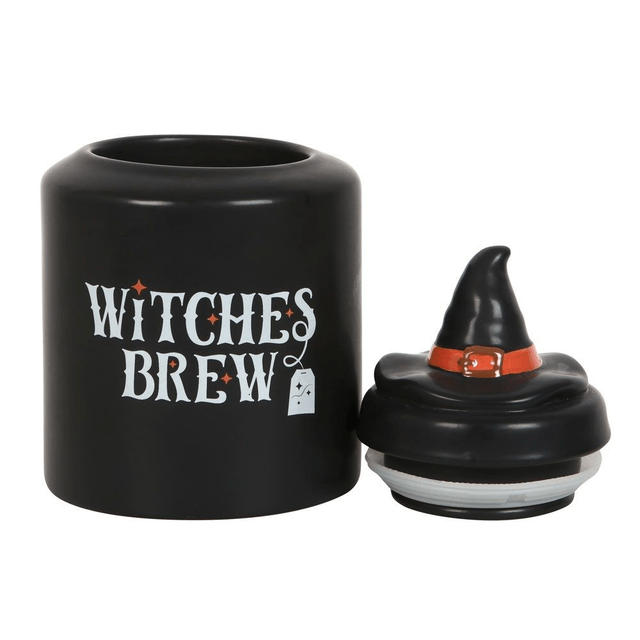 Boîte à thé en céramique Witches Brew Ne reviens pas
