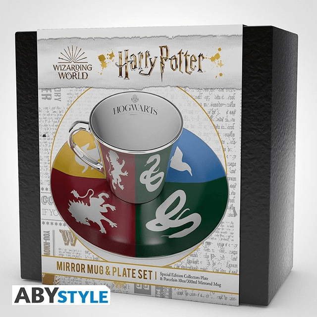 HARRY POTTER Tasse à café miroir et soucoupe Maisons