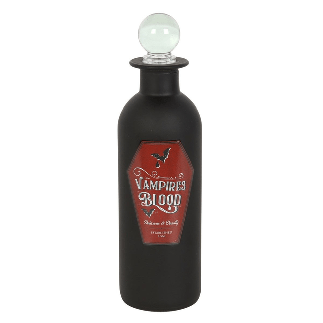 Bouteille de potion décorative en verre "Sang de vampire"