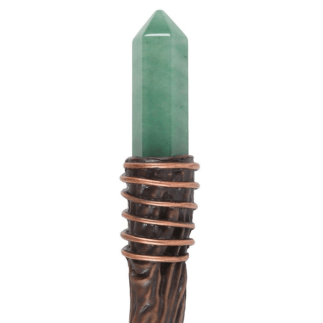 Baguette en cristal d'aventurine verte Thin Abundance