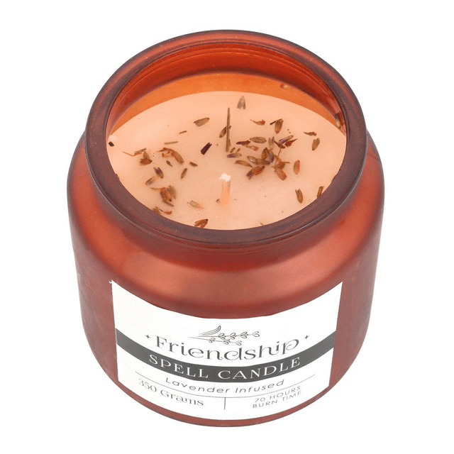 Bougie de sortilège d'amitié infusée de lavande