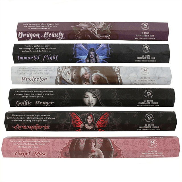 Coffret cadeau de bâtonnets d'encens mystiques par Anne Stokes