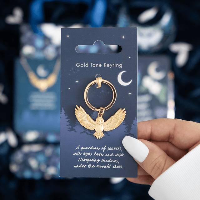 Porte-clés en métal Hibou de nuit