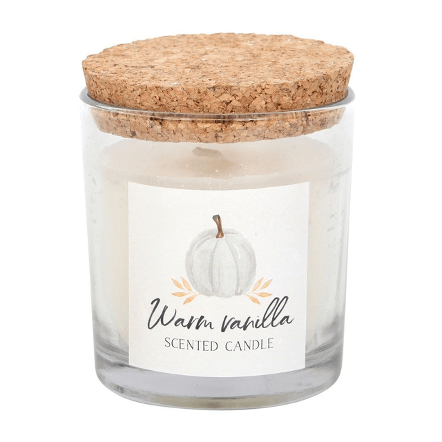 Bougie d'automne à la vanille chaude