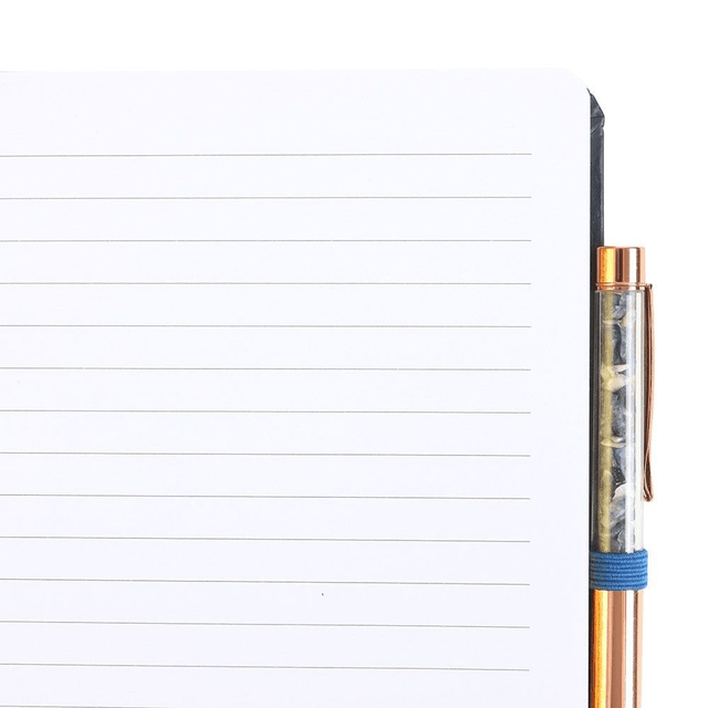 Journal de bord Night Owl avec stylo en sodalite