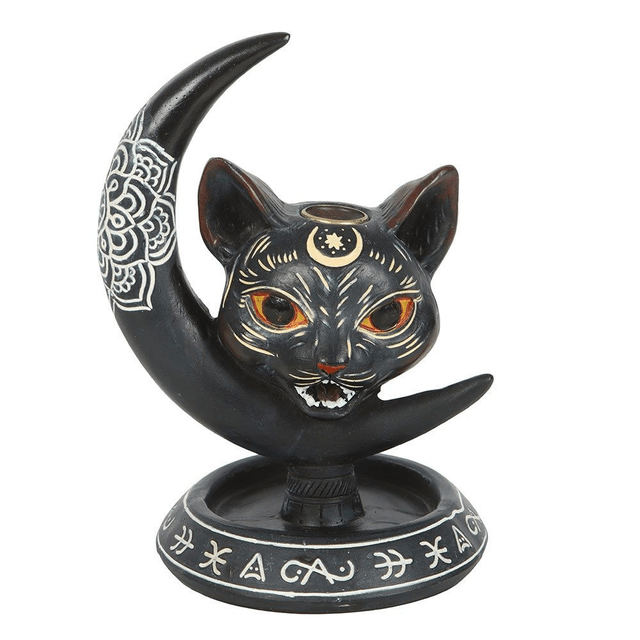Brûle-encens à refoulement Black Cat Moon