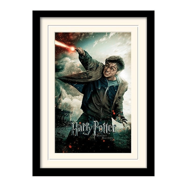 HARRY POTTER - Deathly Hallows Wand - Impression encadrée 30x40