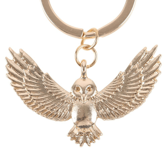 Porte-clés en métal Hibou de nuit