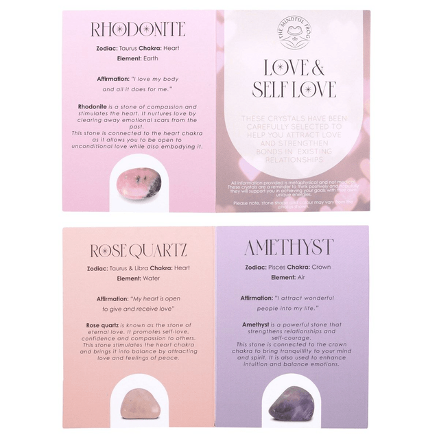 Coffret de cristaux pour l'amour et l'amour de soi
