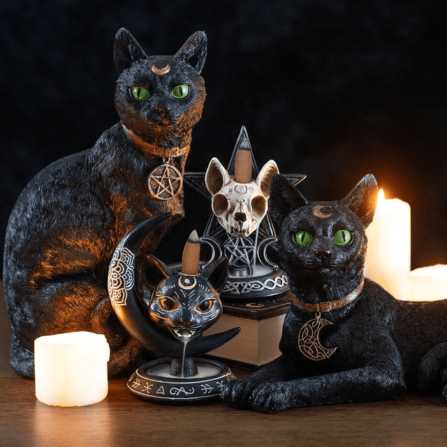 Brûleur d'encens à refoulement Ouija Chat
