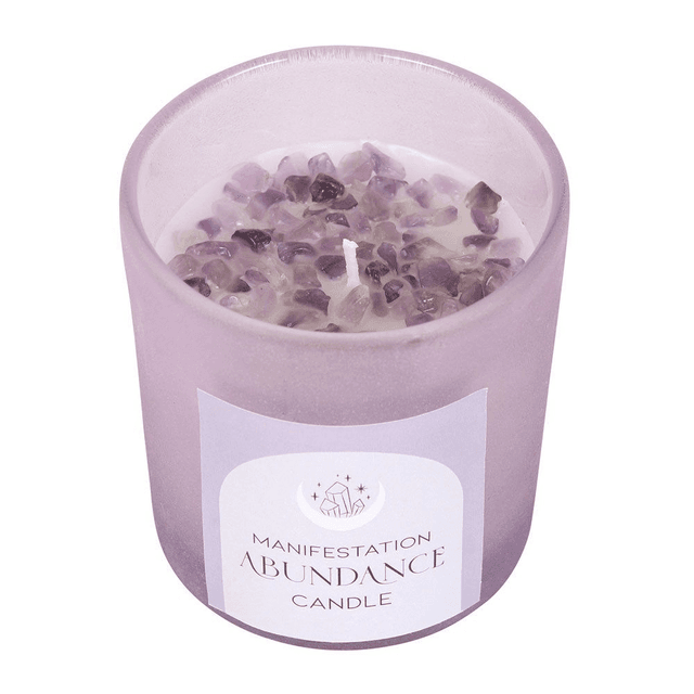 Bougie en cristal à la lavande française Abondance