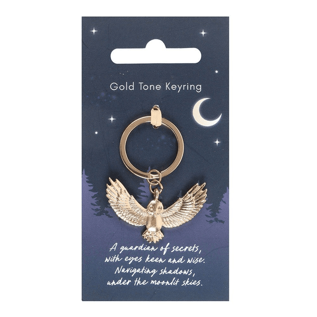 Porte-clés en métal Hibou de nuit