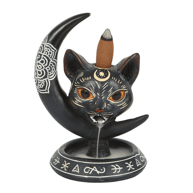 Brûle-encens à refoulement Black Cat Moon
