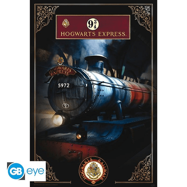 Poster du célèbre train du Poudlard express - Harry Potter