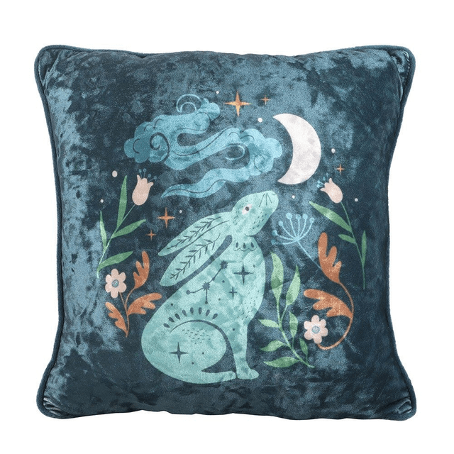 Coussin carré lièvre de minuit 35 cm