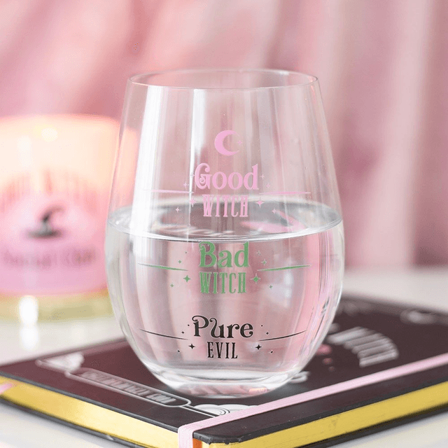 Verre sans pied &quot;Bonne sorcière, mauvaise sorcière&quot;