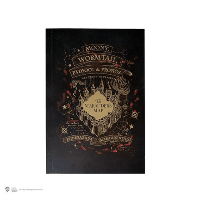 Carnet souple - Carte du Maraudeur version or
