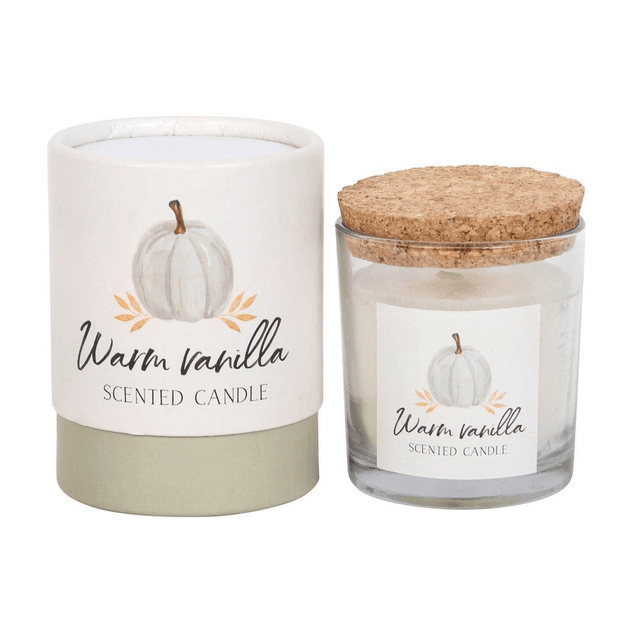 Bougie d&#039;automne à la vanille chaude