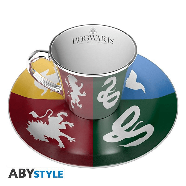 HARRY POTTER Tasse à café miroir et soucoupe Maisons