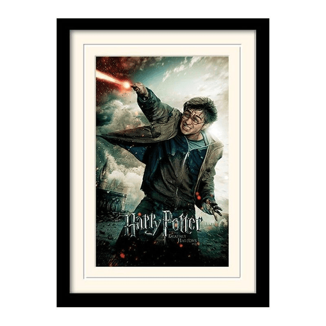 HARRY POTTER - Deathly Hallows Wand - Impression encadrée 30x40