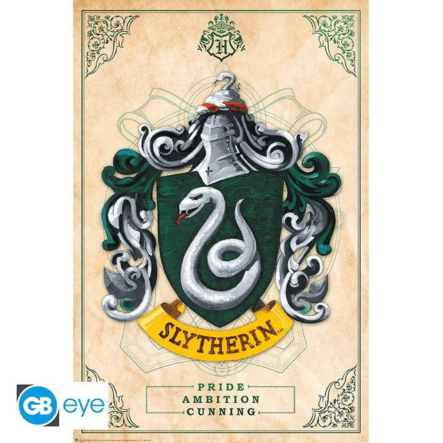 Poster du blason de la maison Serpentard - Harry Potter