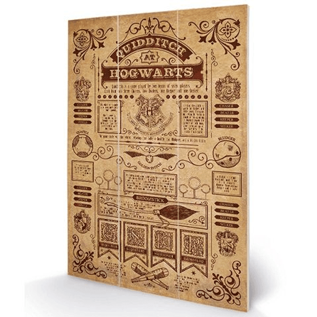 Cadre imprimé sur bois Quidditch - Harry Potter